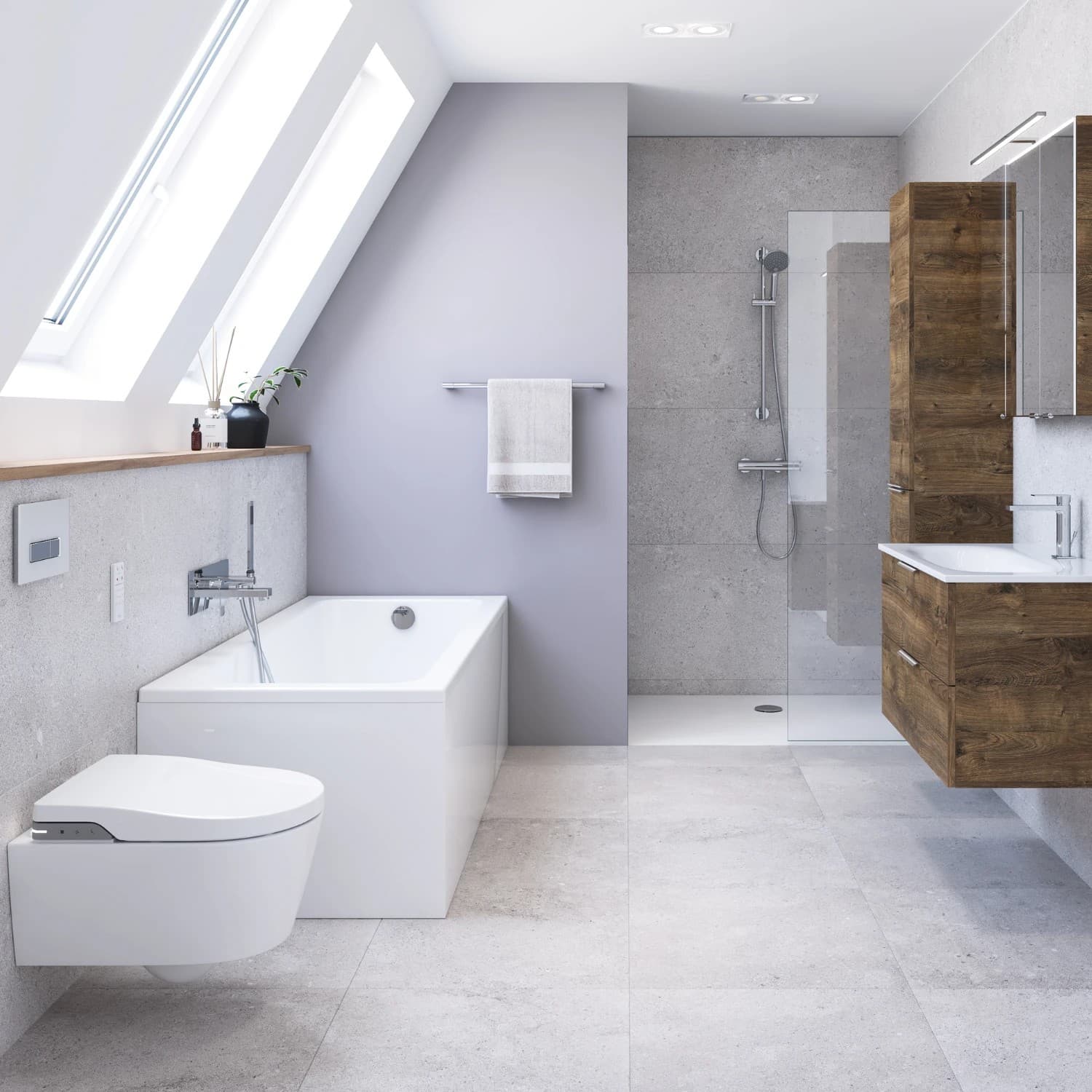 Moderner Sanitäreinbau im Badezimmer